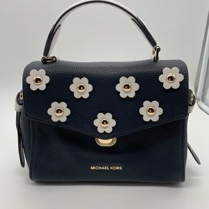 Bristol SM Floral Appliqué Admiral/White Leather
